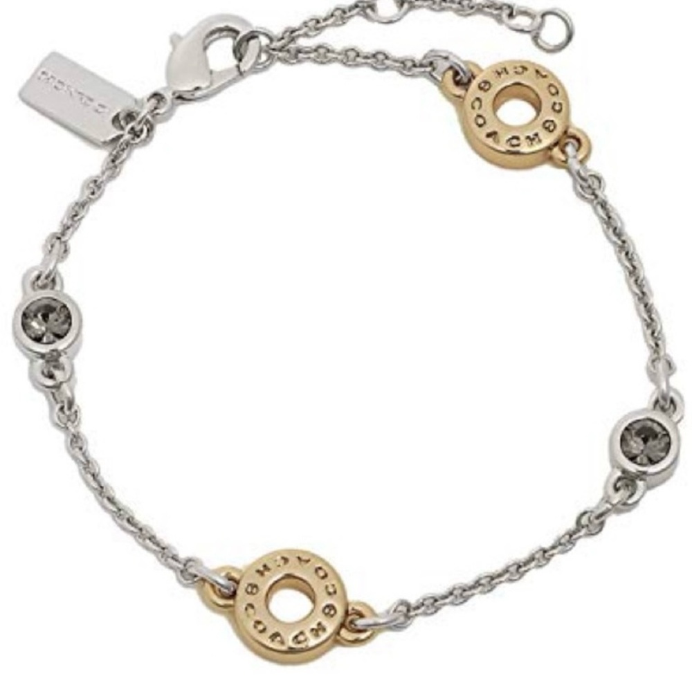 Authentic Coach Open Circle Chain Bracelet | Gold and Silver | Like NWOT